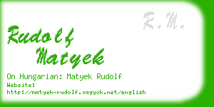 rudolf matyek business card